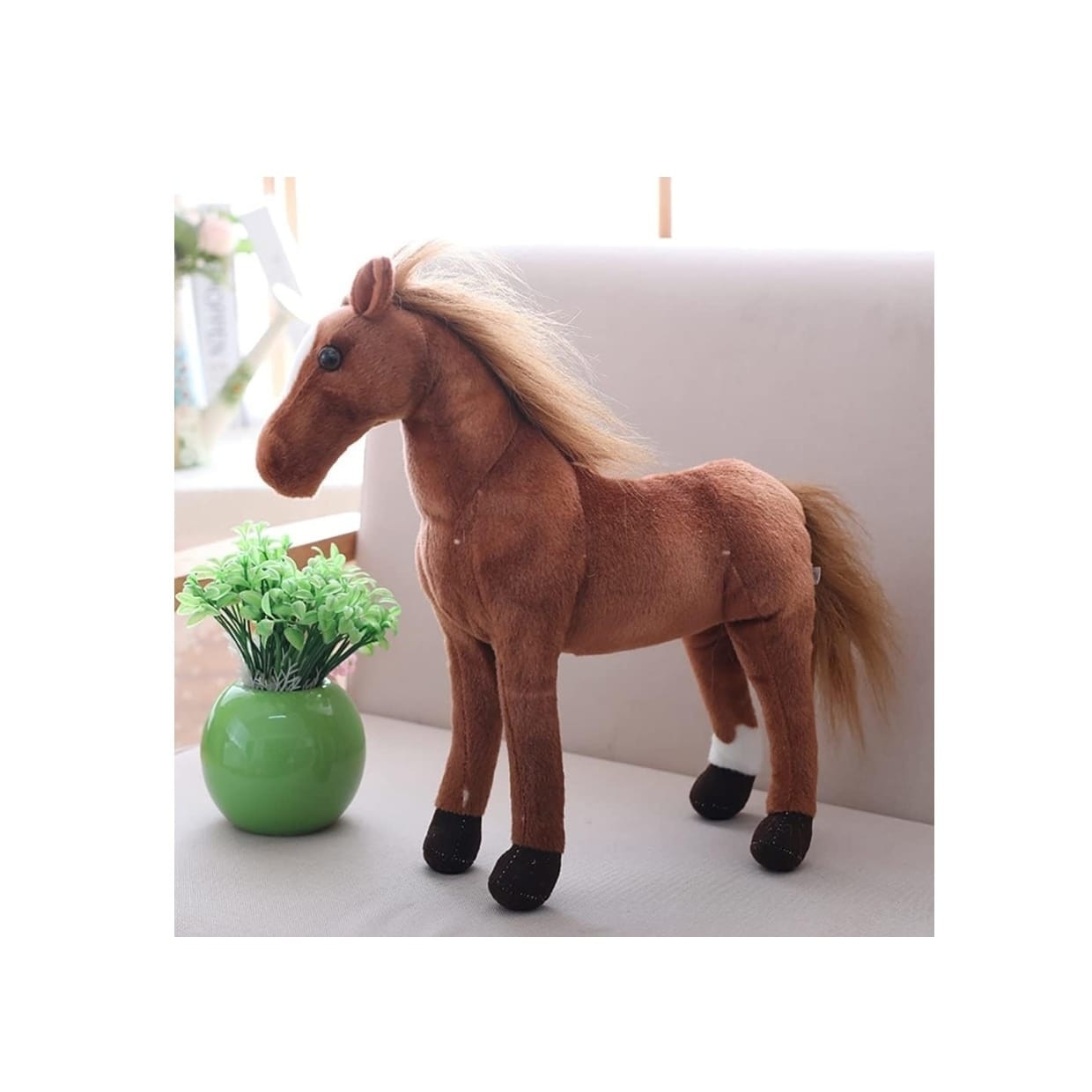 Cal de plus, picioare flexibile, maro, 42 cm - eMAG.ro