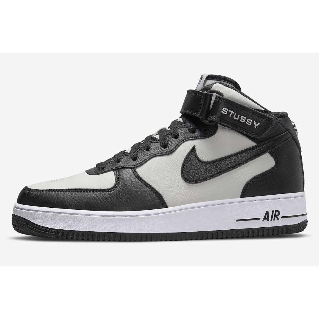 Pantofi Sport, Nike, Air Force 1 Mid Stussy Light Bone Black