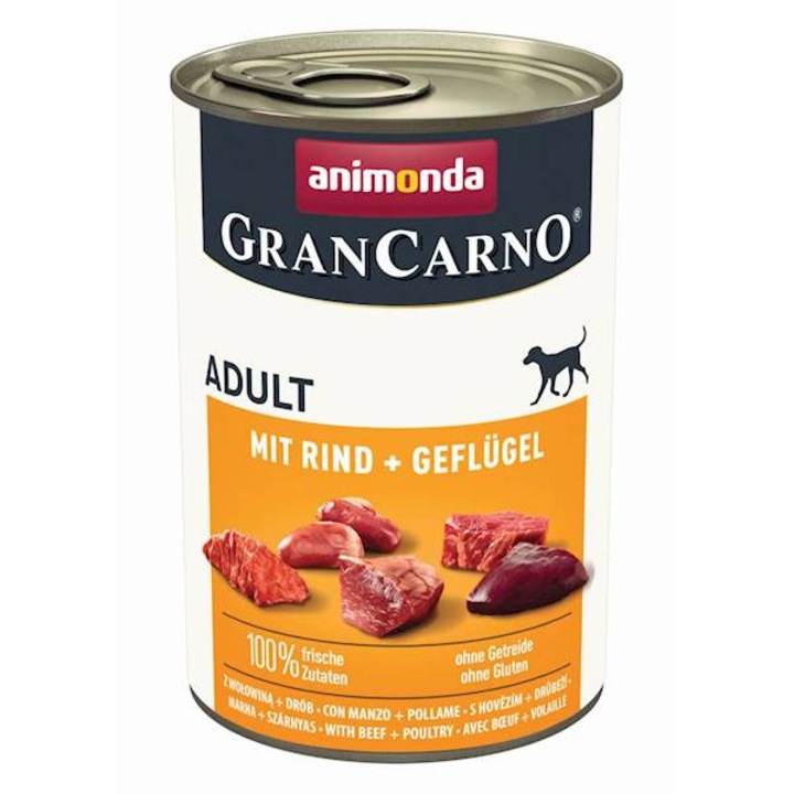 Hrana umeda pentru caini Animonda GranCarno Original Adult, vita/pui, toate taliile, 400g