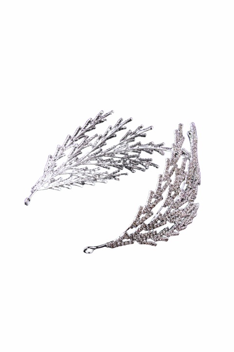 Diadema “Finesse” cu cristale Zirconiu Cubic, argintie, eleganta