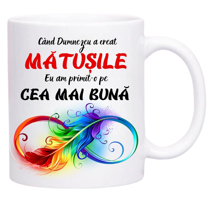 Cana personalizata, pentru cea mai buna matusa, 330 ml