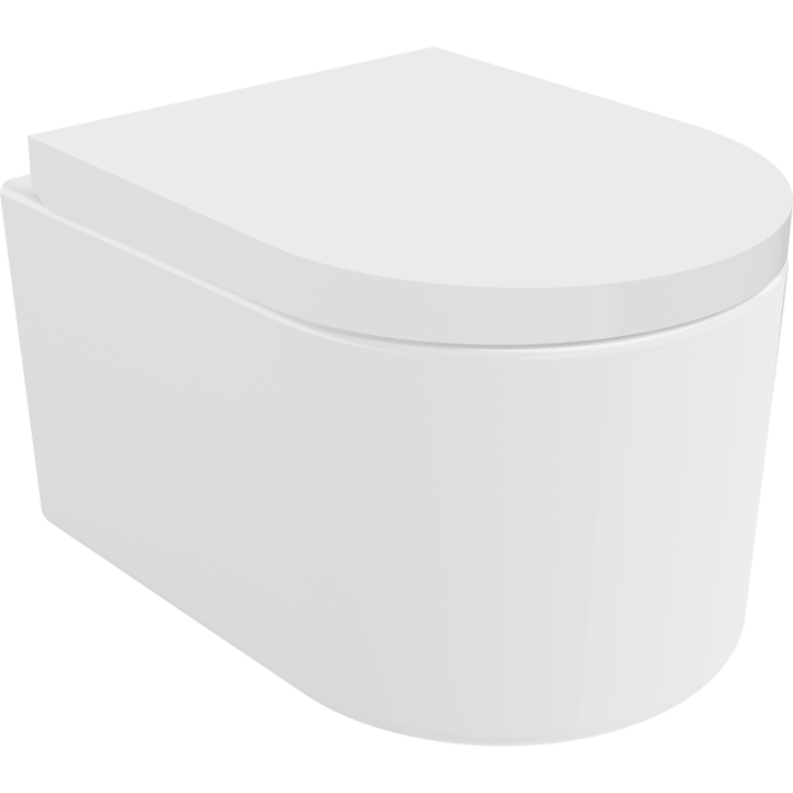 Vas de toaleta suspendat, Mexen, 4339, Ceramica, Alb, 48x36x36.5 cm