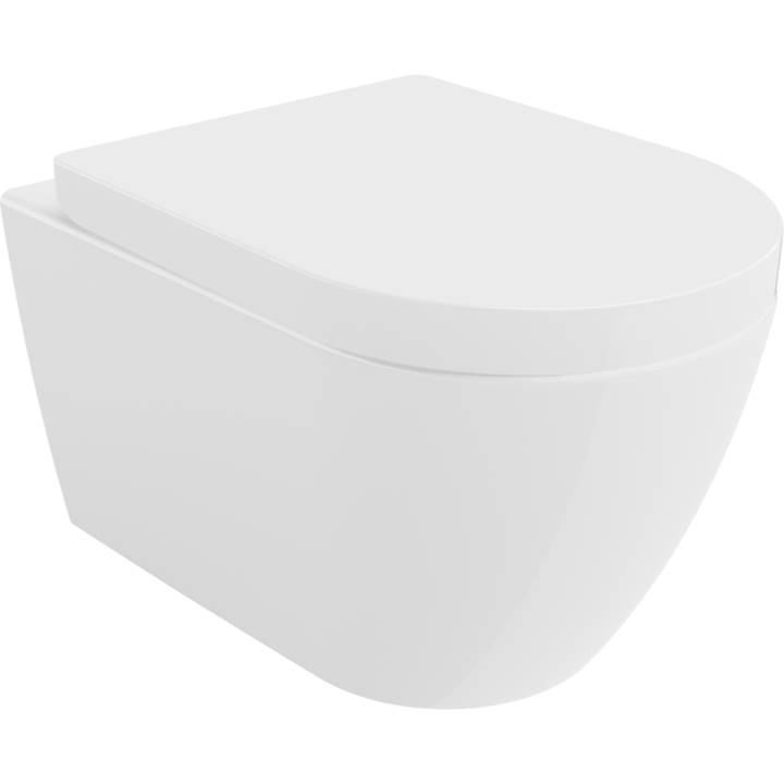 Vas de toaleta suspendat, Mexen, 4325, Ceramica, Alb, 53.5x36x37 cm