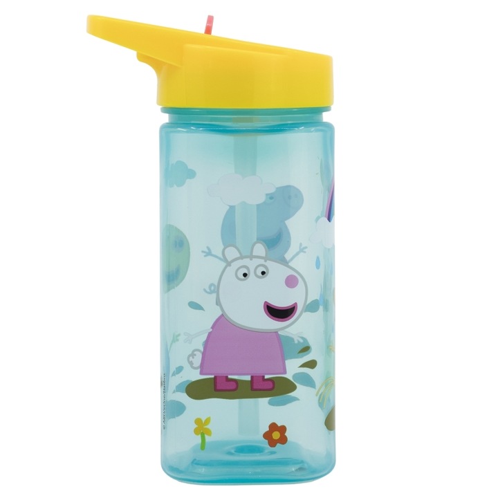 Sticla plastic pentru apa, dreptunghiularaPeppa Pig 510ml Transparent 530 ml