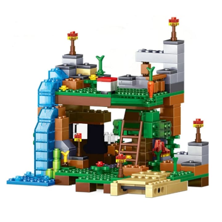 Играчка конструктор от кубчета Лего, minecraft, 6 фигурки, 378 части