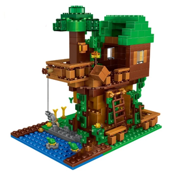 Детски конструктор от кубчета Лего, minecraft, 4 фигурки, 163 части