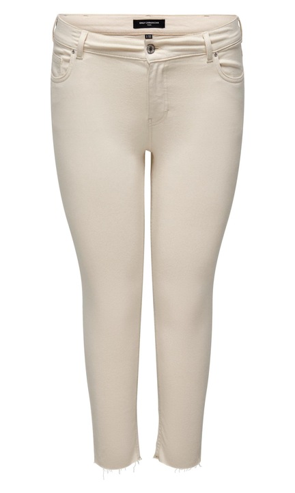 Farmer Skinny Fit Denim Curvy Plus Size White Beige CARWILLY, Bézs