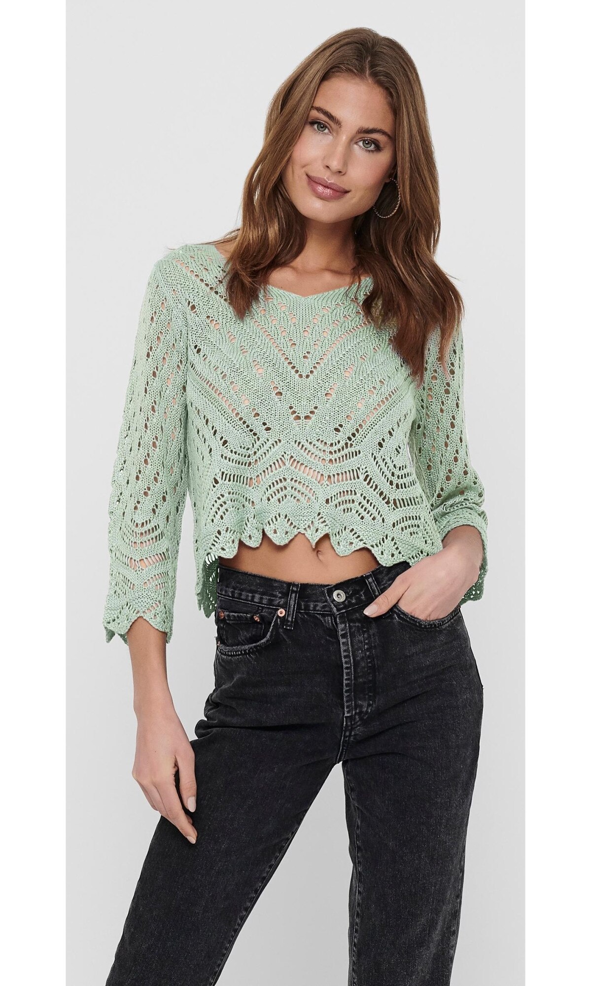 Kötött short - Menta