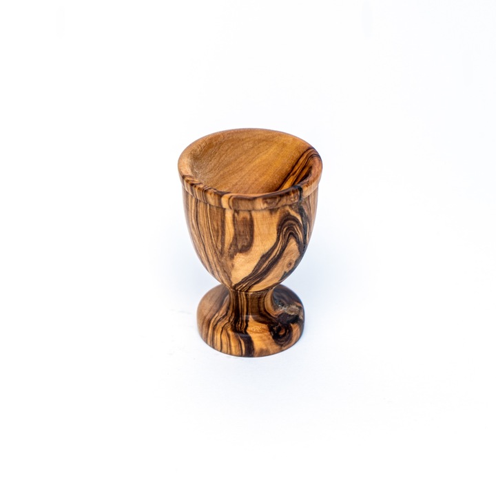 Чаша за яйце от маслиново дърво