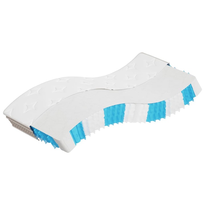 Saltea cu arcuri buzunar vidaXL, fermitate medie, 90x200 cm, 19.35 kg