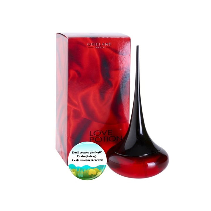 Комплект за нея, дамски парфюм Love Potion 50 ml, придружен от значка Dactylion с мотивиращо послание Dactylion®