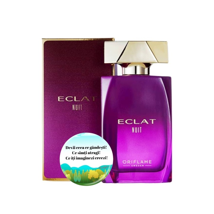 Комплект за нея Eclat Nuit Eau de Parfum 50 ml, придружен от значката Dactylion с мотивиращо послание Dactylion®