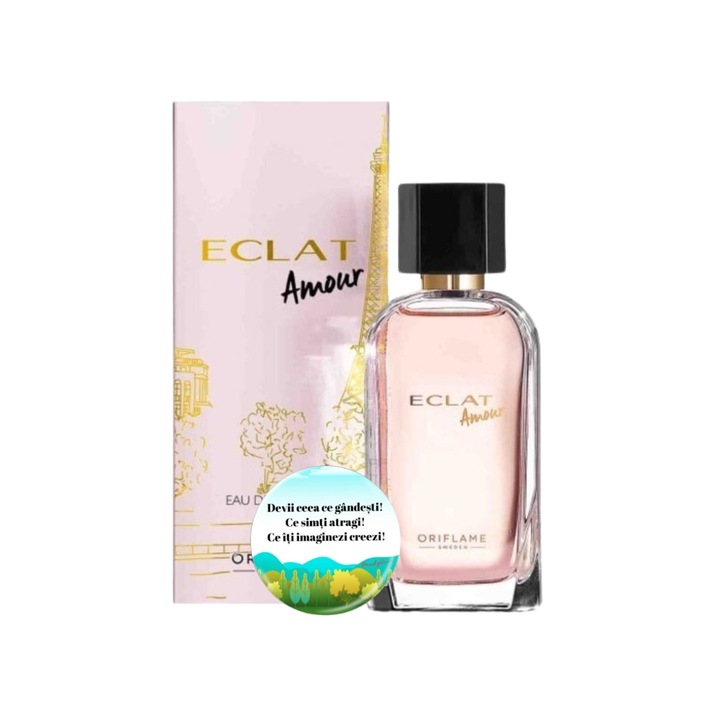 Комплект за нея, дамски парфюм Eclat Amour 50 ml, придружен от значка Dactylion с мотивиращо послание Dactylion®
