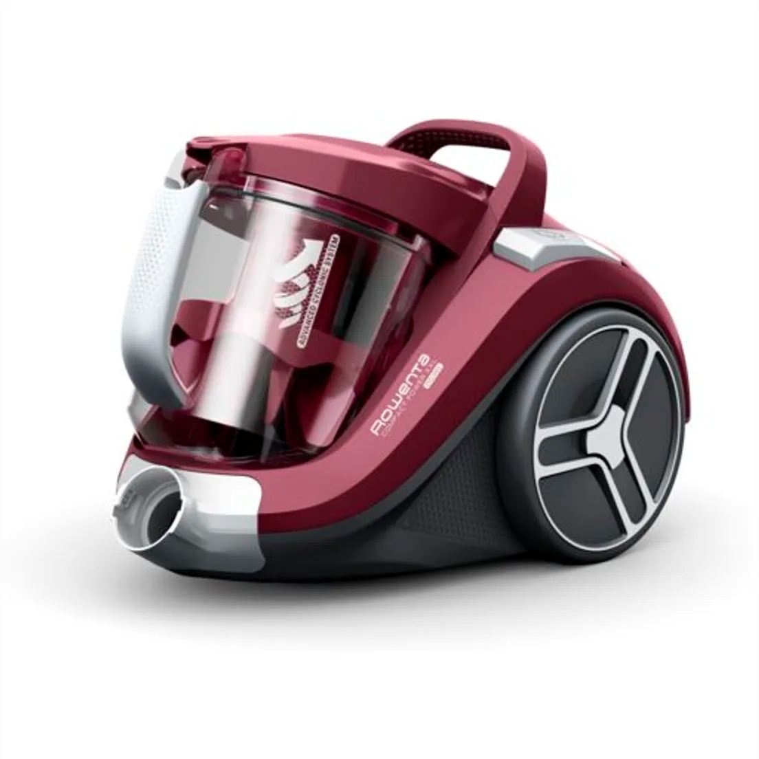 Aspirator fara sac Compact Power XXL RO4B63EA, 900 W, recipient pentru praf 2.5 L, 3 niveluri de filtrare, visiniu