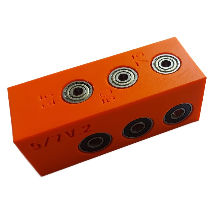 Sablon mobila forma U inchis pentru gaurire eurosuruburi gauri de 5-7mm PAL 18mm