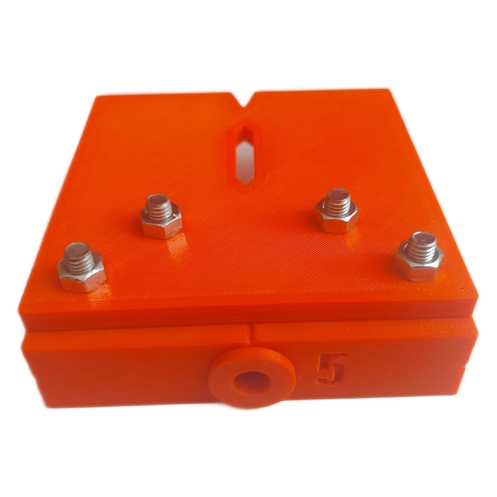 Sablon mobila pentru gaurire directa eurosuruburi in cant si margine PAL 18mm