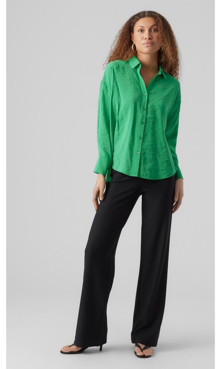 Nagyméretű selyemblúz - VMQUEENY alkalmi felső, Ombre Zöld