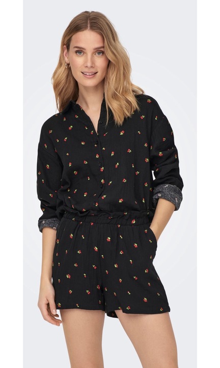 JDYTHEIS hosszú ujjú ing, Koptatott fekete