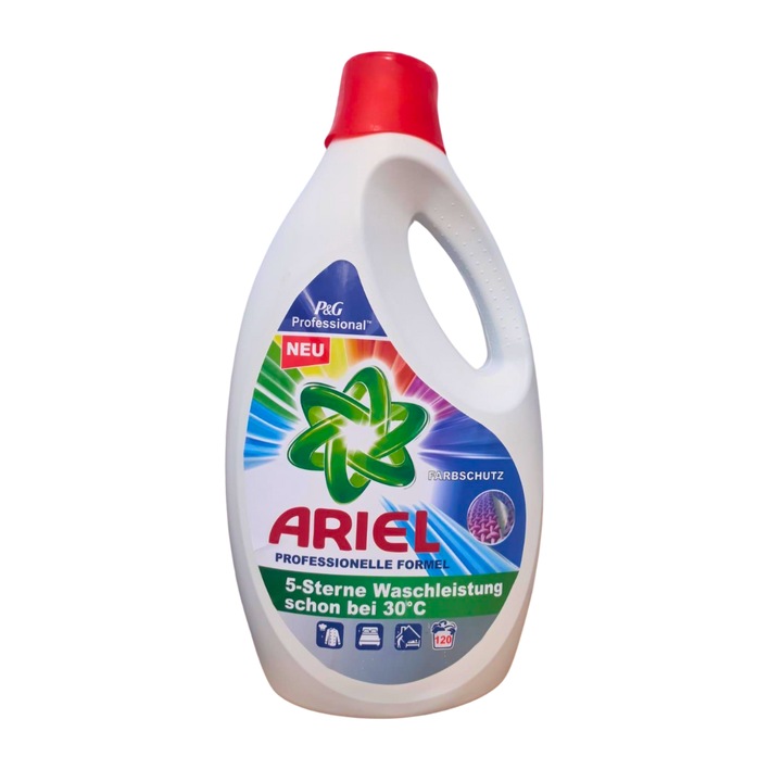 Detergent lichid rufe colorate, Ariel Proffesional Formula, 120 spalari. 5.6 l