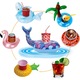 Set de 12 Suporturi pahare Gonflabile, Simply Joy, pentru Bauturi si Piscina, Jucarii de Apa pentru Copii, Plutitoare, Multicolor