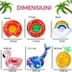 Set de 12 Suporturi pahare Gonflabile, Simply Joy, pentru Bauturi si Piscina, Jucarii de Apa pentru Copii, Plutitoare, Multicolor