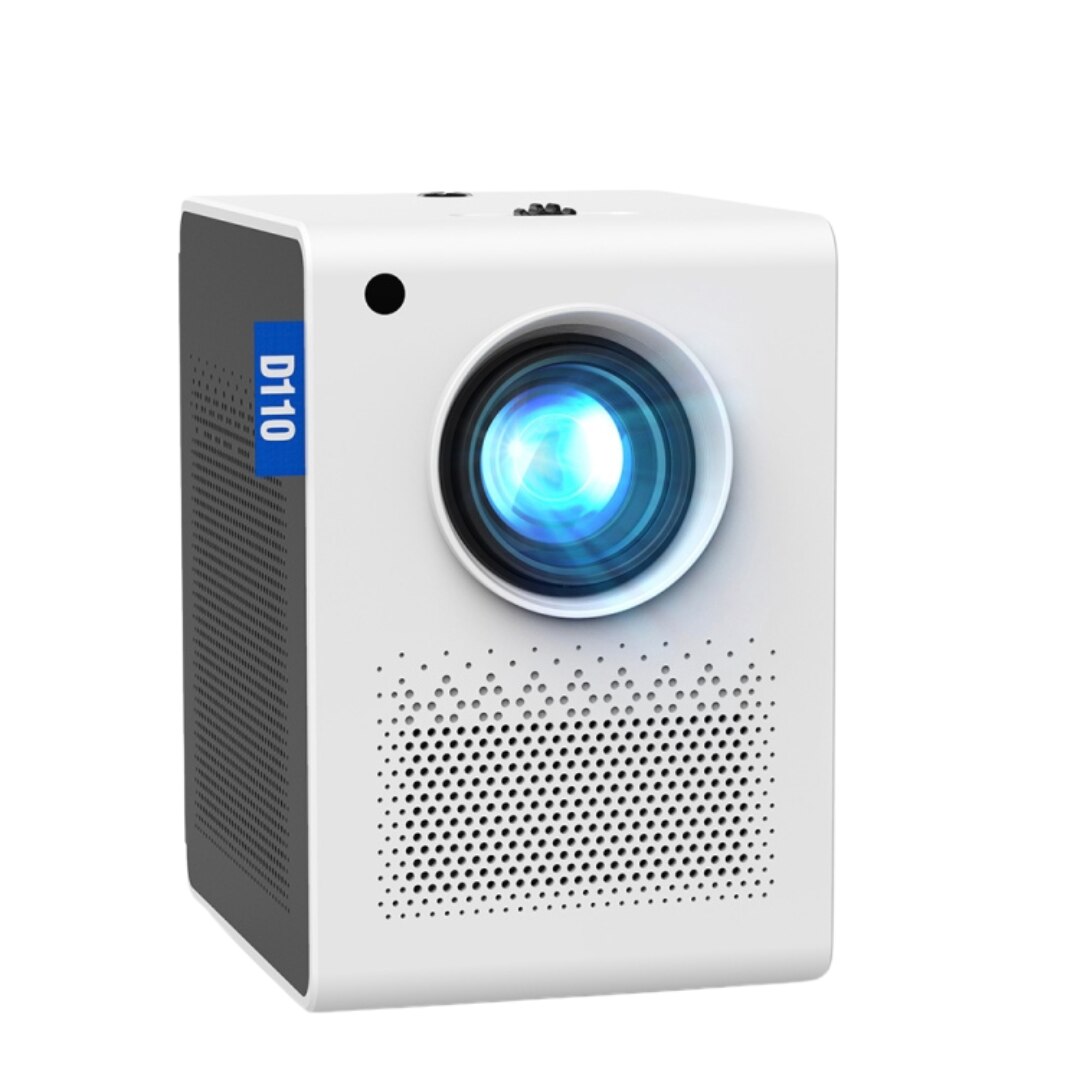 D100 180 ANSI Lumens Mini LED+LCD Smartphone Wireless Screen Mirroring Projector, Plug Type:AU Plug(White) main image 0