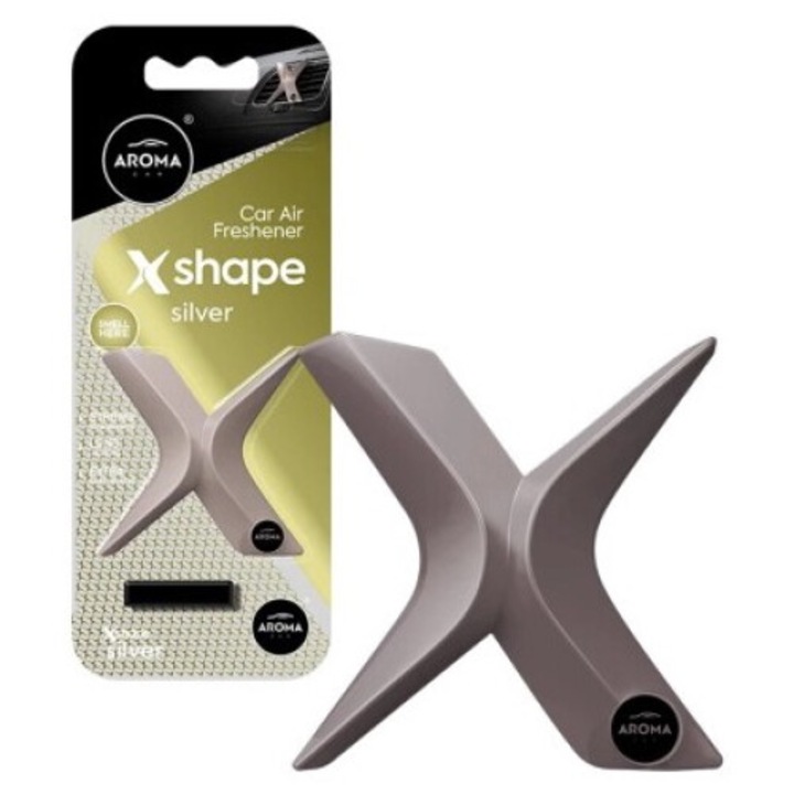 Autó légfrissítő Aroma Car X Shape Silver