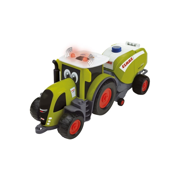 Claas játékautó készlet, Axion 870 traktor Rollant 540 bálázóval, hangokkal és fényekkel, sokszínű