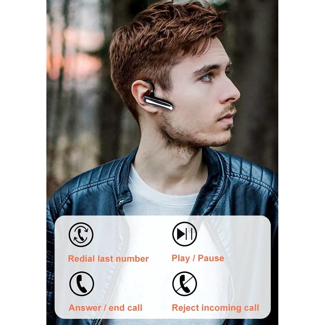 Casca Bluetooth 5.3, matcso by CSM 4U PRODUCTS®, Single Ear Handsfree ...