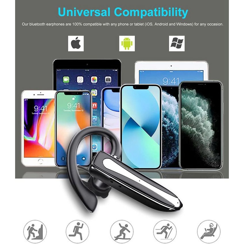 Casca Bluetooth 5.3, matcso by CSM 4U PRODUCTS®, Single Ear Handsfree ...
