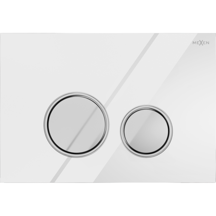 Butoane pentru rezervor WC, Mexen, 2339, Sticla, Alb