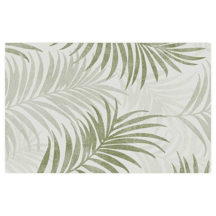 Килим за открито и закрито къс косъм шарен vidaXL, 190x300 см, неплъзгащ, 4.5 Kg, Дизайн на листа