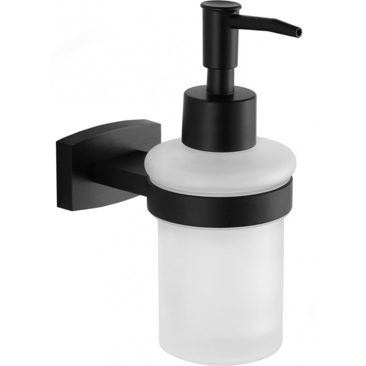 Folyékony szappan adagoló, Mexen, 4892, Kézi, Üveg/Sárgaréz, Fekete