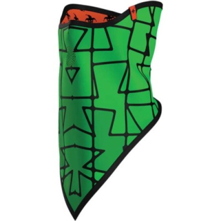 Бандана за ски/сноуборд, Maskara Extreme Triangle Face Mask Print Green Groove, Unisex