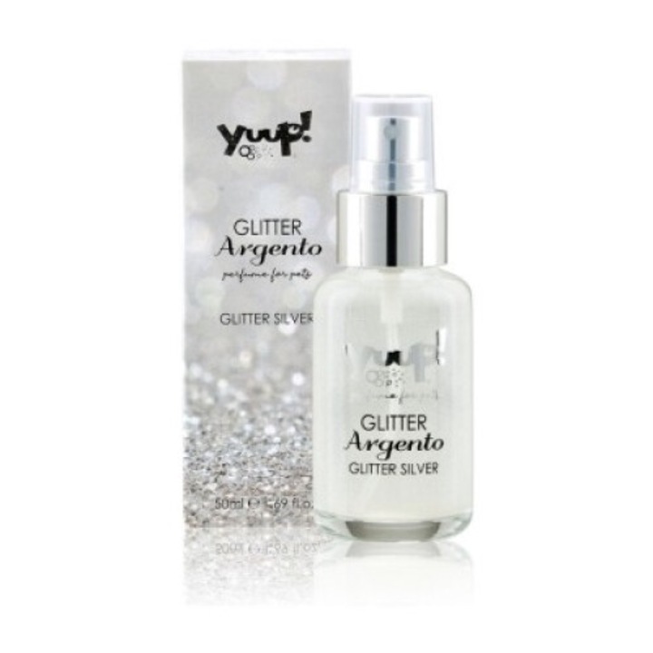 Parfüm csillámmal, Yuup Fashion Glitter Silver, 50ml