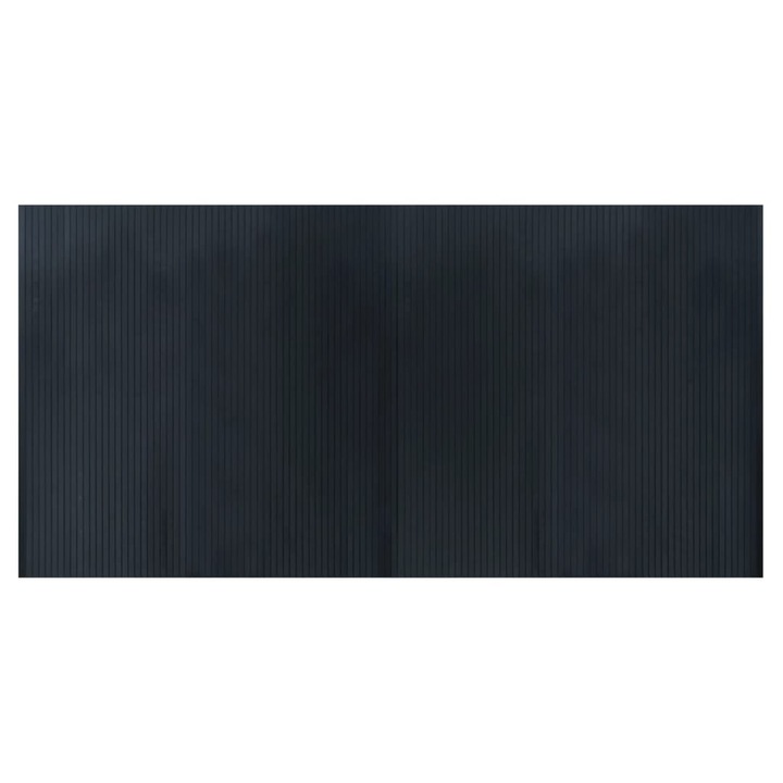 Килим vidaXL, Правоъгълен, Сив, 100x200 см, Бамбук, 2.4 Kg