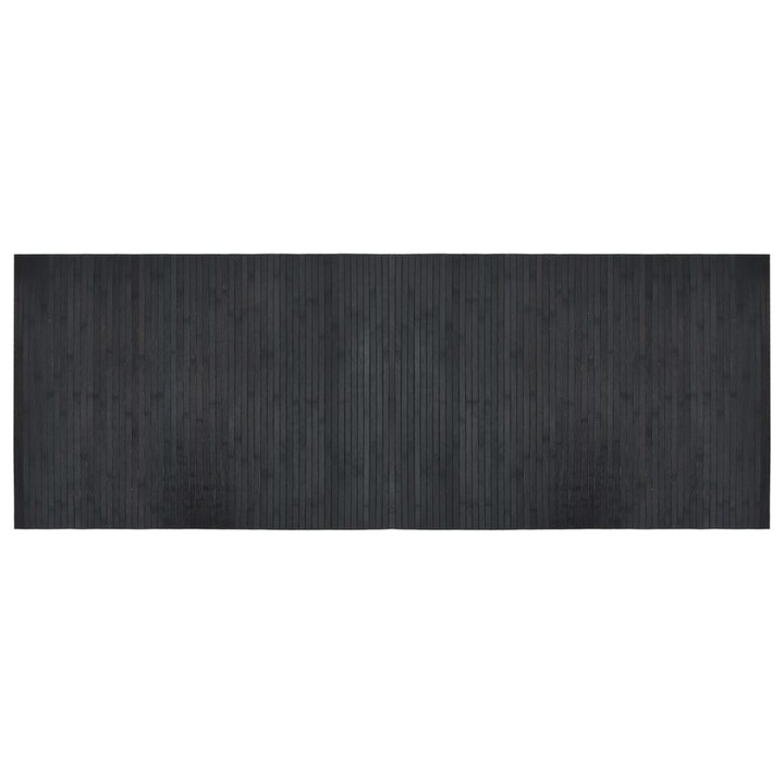 Килим vidaXL, Правоъгълен, Сив, 70x200 см, Бамбук, 5.55 Kg