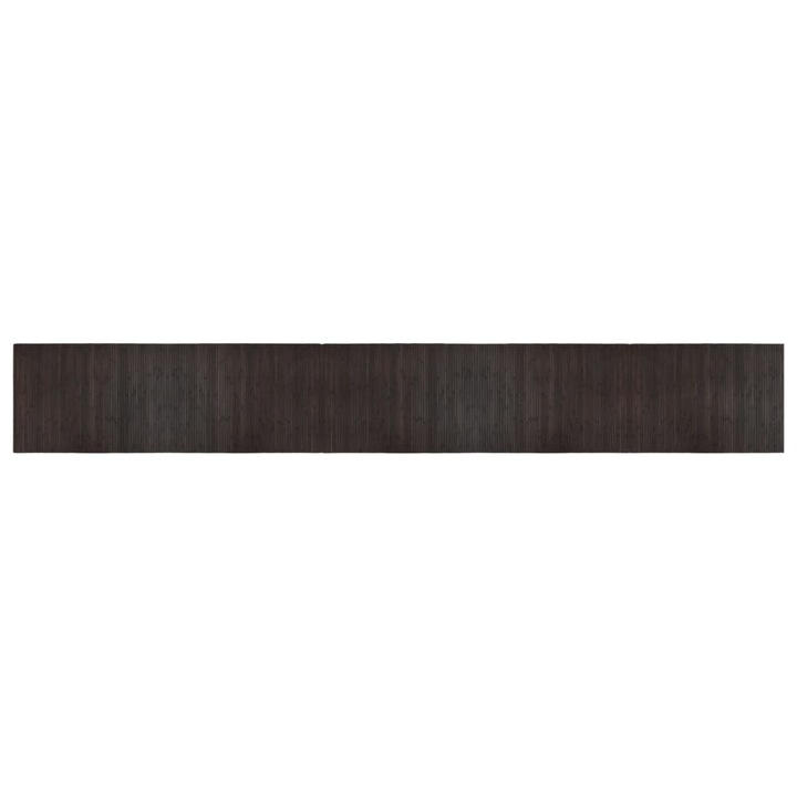 Килим vidaXL, Правоъгълен, Тъмнокафяв, 70x500 см, Бамбук, 5.05 Kg