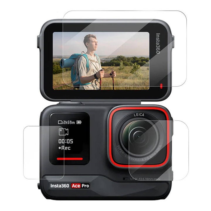 Защитно фолио за обектив и дисплей Telesin S6-FLM-02-TIS за спортна видеокамера Insta360 Ace Pro, прозрачно