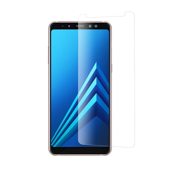 Защитно фолио, съвместимо с Samsung Galaxy A8 Plus 2018, Clear Vision, защитено стъкло, прозрачно