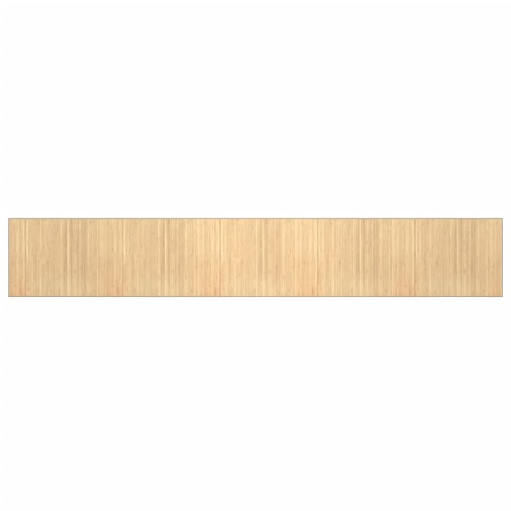 Килим vidaXL, Правоъгълен, Светъл натурален, 80x1000 см, Бамбук, 11.75 Kg