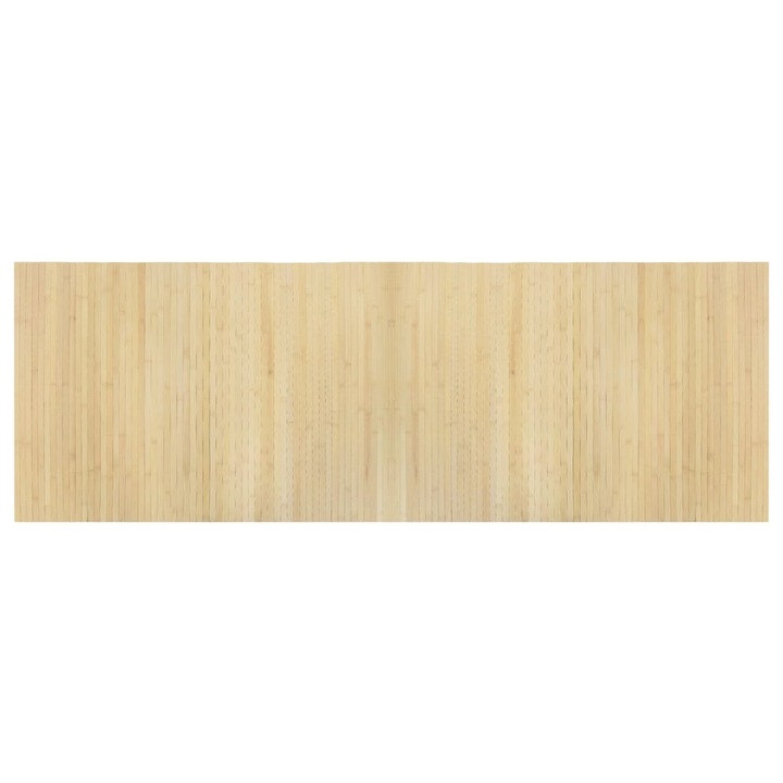 Килим vidaXL, Правоъгълен, Светъл натурален, 70x200 см, Бамбук, 5.55 Kg