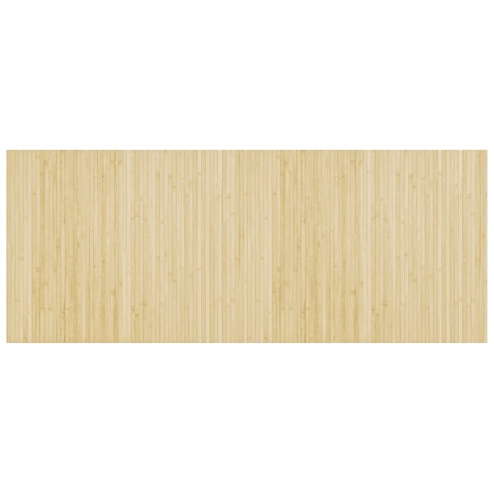 Килим vidaXL, Правоъгълен, Светъл натурален, 80x200 см, Бамбук, 5.55 Kg