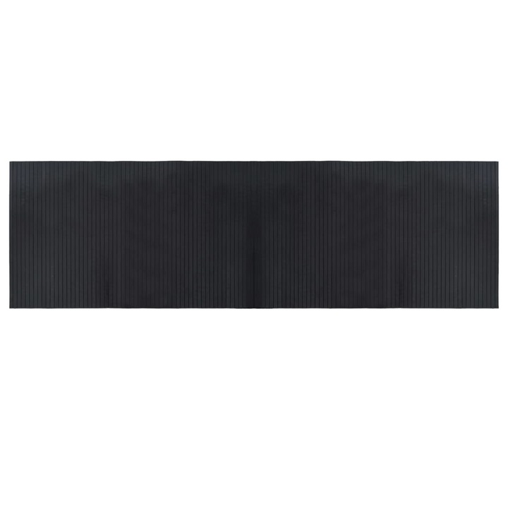 Covor dreptunghiular vidaXL, negru, 60x200 cm, bambus, 1.75 Kg