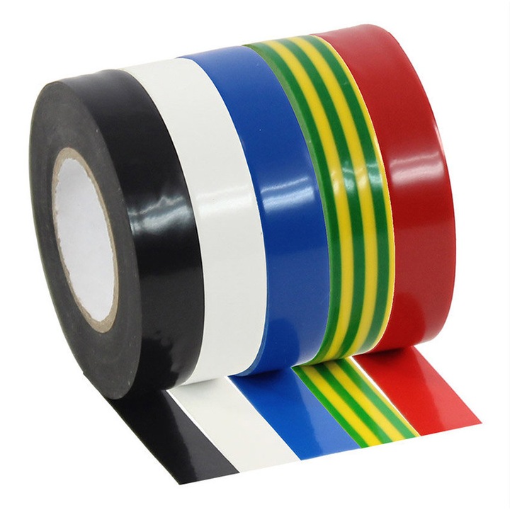 Set 5 buc Banda Izolatoare Multicolora, 20M X 15MM