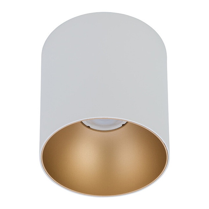 Spot tavan POINT TONE, lungime 12.5 cm, alb/auriu