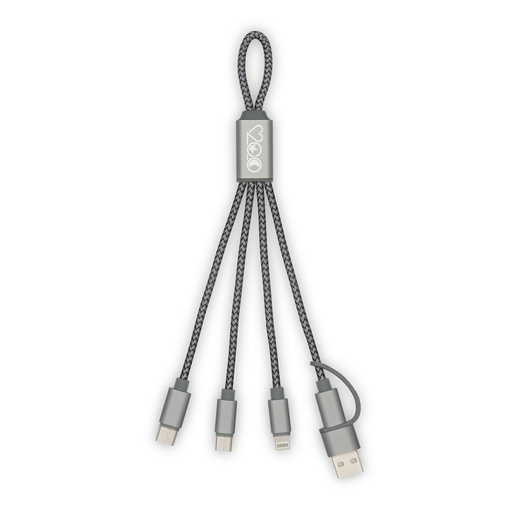 USB-A töltőkábel, ultra ellenálló, Micro, C típusú, Lightning, Trident 2