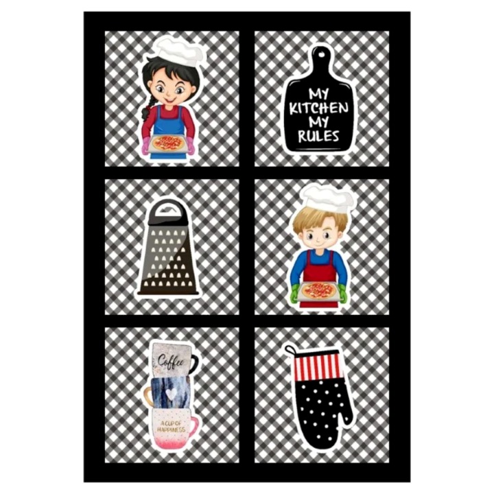 Кухненски килим, Неплъзгащ се, Малка кухня, Многоцветен, 80x150см