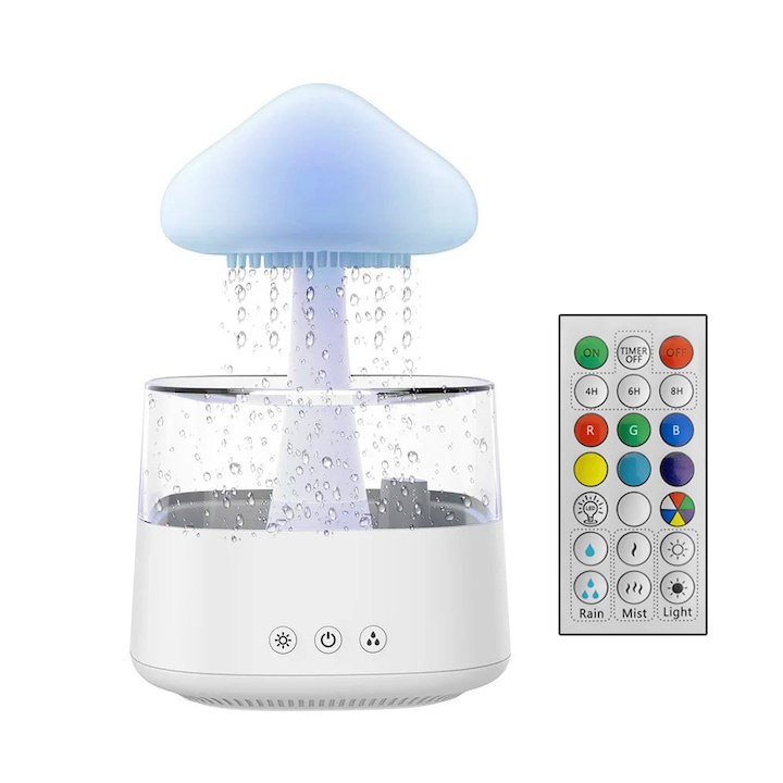 Umidificator portabil, 300ml, alb, USB, functionare silentioasa