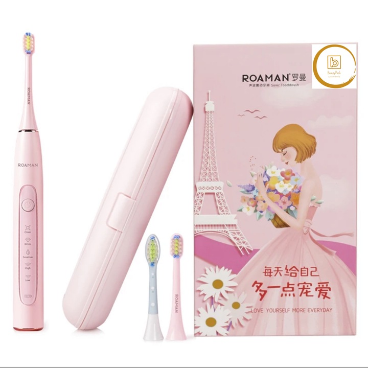 Roaman Beauty Pack elektromos fogkefe, 5 üzemmód, 3 kefefej